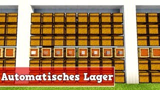 Wie baut man ein funktionierendes vollautomatisches Lager in Minecraft  Minecraft Lager bauen [upl. by Matti200]