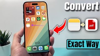 How To Convert Notes To PDF on iPhoneiPad  Full Guide [upl. by Olympia]