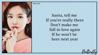 TWICE NAYEON  quotSanta Tell Me Ariana Grande Coverquot  Lyrics [upl. by Nej]