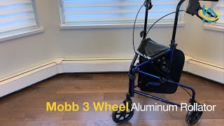 Mobb 3 Wheel Aluminum Rollator Assembly amp Demonstration [upl. by Imojean]