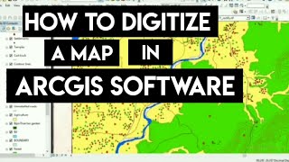 HOW TO DIGITIZE A MAP IN ARCGIS SOFTWARE [upl. by Ner224]