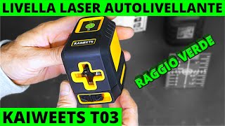 Livella Laser Autolivellante Kaiweets T03 Raggio Verde [upl. by Akeme]