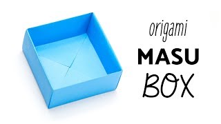 Easy Origami Masu Box Tutorial  Easiest Method  Paper Kawaii [upl. by Niarb]