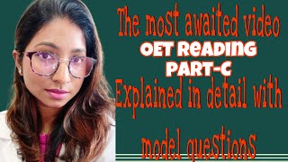 OET reading partC explained part1oetreading oetreadingtips oetreadingtest oet02 oetexam [upl. by Anselmi]