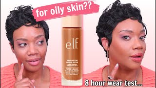 elf Halo Glow Liquid Filter tested on OILY SKIN  Shade 6 [upl. by Marrilee]