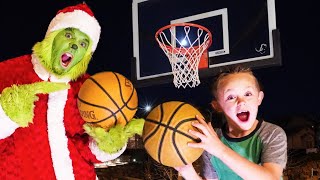 Grinch VS Kade Skye Funny Basketball Game Battle [upl. by Lleynad]