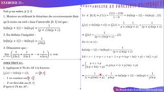 Exercice 11  Dérivabilité amp Fonction Réciproque [upl. by Cohbert368]