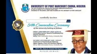 UNIPORT CONVOCATION [upl. by Anwad]