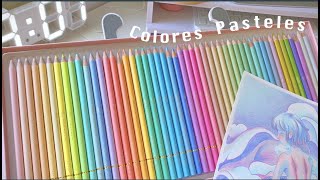 Dibujando con colores PASTEL 🌈 Holbein [upl. by Asiole]