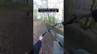 Border Collie amp Cyclist 😮🤯 bordercollie mountainbike dogtraining [upl. by Liv]