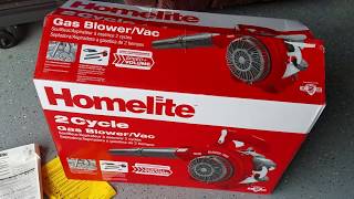 Homelite 2 Cycle Gas BlowerVac [upl. by Terrab]