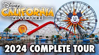 Disney California Adventure 2024  Full Walkthrough amp Ride POVs 4K [upl. by Keraj]