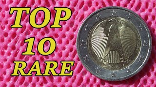 Top 10 Rare 2 Euro Coins from Germany [upl. by Akkire]