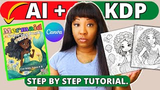 Create a Kids KDP COLORING BOOK to sell using CANVA AI Step by Step Tutorial [upl. by Anoerb]