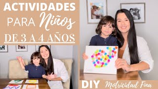 ACTIVIDADES PARA NIÑOS DE 3 A 4 AÑOS  MOTRICIDAD FINA  CATHY TIPS [upl. by Aciemaj]