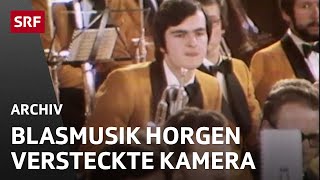 Versteckte Kamera Blasmusik Horgen 1976  Teleboy  SRF Archiv [upl. by Corwun]