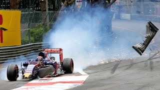 F1 Crash  Max Verstappen amp Romain Grosjean  GP Monaco Onboard [upl. by Ttenaej]