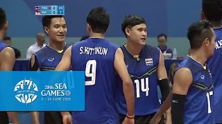 Volleyball Mens Team SemiFinal  THA vs INA  28th SEA Games Singapore 2015 [upl. by Kenta583]