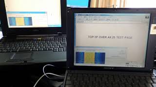 A SIMPLE TEST TCPIP OVER AX25 link between 2 laptops [upl. by Olly]