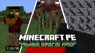 BEST Zombie Apocalypse ADDON For MCPE 121 [upl. by Akirrehs]