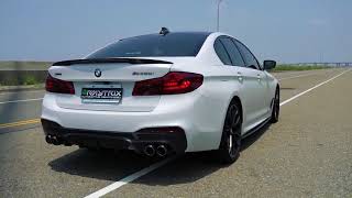 2018 BMW M550i xDrive with ARMYTRIX Exhaust [upl. by Attenod]