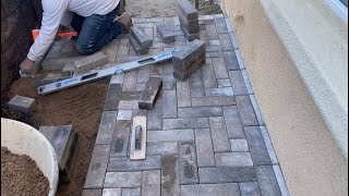 COMO HACER UNA BANQUETA DE ADOQUINES O PAVERS [upl. by Nivlem407]