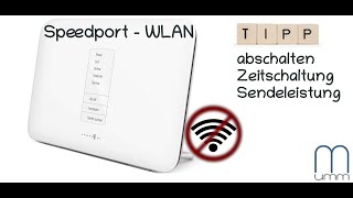 Speedport WLAN abschalten Zeitschaltung Sendeleistung  Elektrosmog Tipp [upl. by Son]