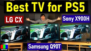 Best TV for PS5 Gaming 2020 LG CX vs Samsung Q90T vs Sony X900H [upl. by Gnoz]