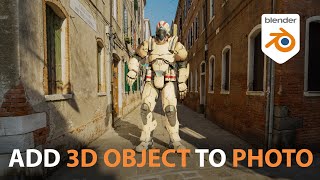 Add 3d Objects to Photos with Blender [upl. by Ecinehs]