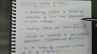 Quaternary structure of protein [upl. by Wiatt]