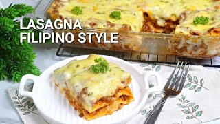 Lasagna Filipino Style Recipe  Affordable and Easy Lasagna [upl. by Origra]