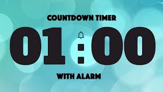 1 Minute Silent Countdown Timer  With Alarm Sound at the end [upl. by Eggett]