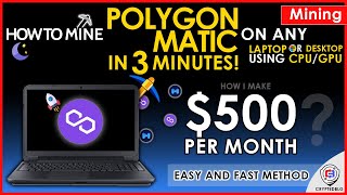 Easily Mine Matic Polygon On Any Computer or Laptop  How To Mine MATIC  POLYGON [upl. by Lemkul800]