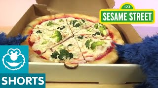 Sesame Street Cookie Monster Unboxes a Pizza [upl. by Achorn]