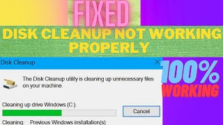 How to fix Disk Cleanup Not Working  Does not remove files in Windows 10amp11 3 Ways [upl. by Woody]