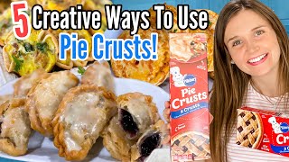 5 AMAZING Ways to Use Refrigerated PIE CRUSTS  Tasty PILLSBURY Pie Dough Recipes  Julia Pacheco [upl. by Adorne481]