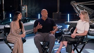 Hobbs amp Shaw  Unscripted  Dwayne Johnson Vanessa Kirby Eiza González [upl. by Eirrotal]