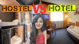 Hotel VS hostel  complete details facilities price advantages disadvantages etc  Hidden Info ✨️ [upl. by Tutt]