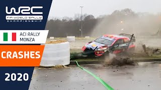 WRC  ACI Rally Monza 2020 CRASH compilation [upl. by Atteynek15]