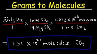 Grams to Molecules and Molecules to Grams Conversion [upl. by Gnod971]