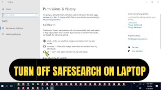 how to turn off safesearch on laptop [upl. by Martainn]