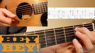 quotHey Heyquot  Fingerstyle BLUES Guitar Lesson with TAB [upl. by Shelley855]