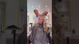 Unbelievable transformation blondehair blonde hair haircut curls hollywood waves selfcare [upl. by Wilfrid492]