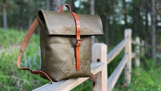 Leather Rucksack You’ll Be Surprised How Simple It Is FREE Pattern amp Tutorial [upl. by Atinele447]