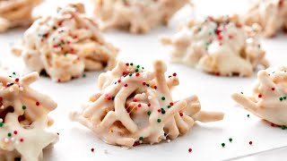 White Chocolate Haystacks  Betty Crocker Recipe [upl. by Huggins696]