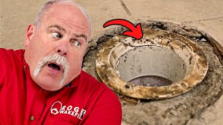 Replacing a Toilet Flange  Plumbing 101 [upl. by Nnylyma231]