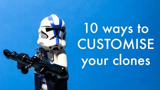 10 ways to CUSTOMISE your clones Custom Lego Star Wars clones tutorial [upl. by Ramedlab]