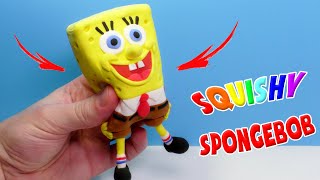 Making SQUISHY SPONGEBOB SquarePants with Clay [upl. by Bliss]