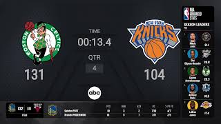 Boston Celtics  New York Knicks  ABC Live Scoreboard [upl. by Llezom]