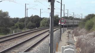 Comboios de Portugal Alfa Pendular 4000 EMU 4001 passes Canelas Station [upl. by Hiett]